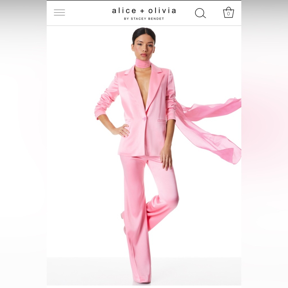 Pink Alice + Olivia Pant Suit